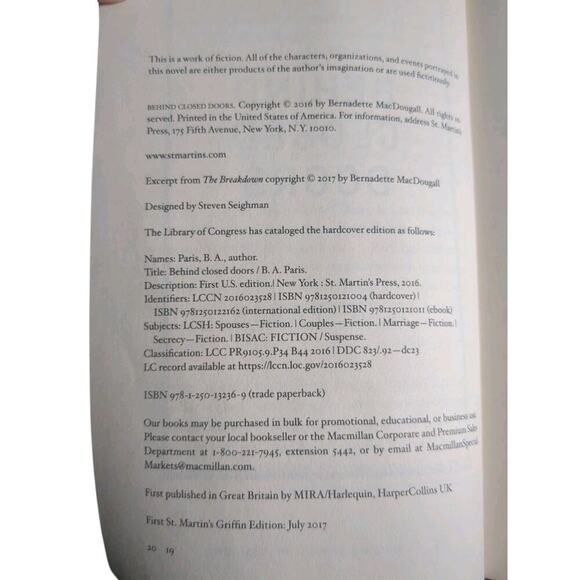 Behind Closed Doors: A Novel - Paperback By Paris, B. A. - GOOD - Picture 3 of 3